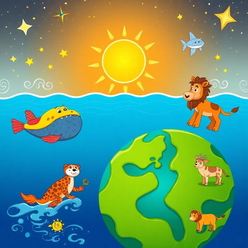 Ilustração da aula A Criação do Mundo